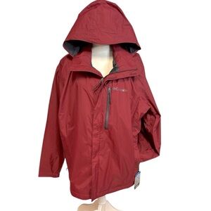 NWT COLUMBIA MENS JACKET WITH HOOD & VENTED UNDERARMS